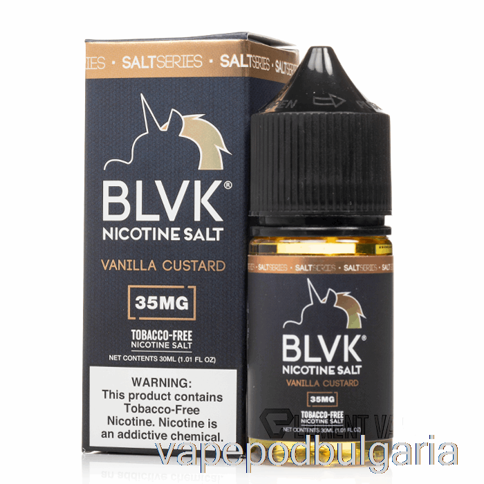 Vape Bulgaria Vanilla Custard сол - Blvk - 30ml 35mg